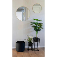 House of Nordic Marla Bloempotten van staal 2 stuks - zwart