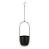 Celle Hangende bloempot van metaal - zwart - 15,5 cm breed - Mooier Thuis