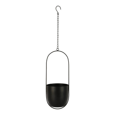 Celle Metall-Hängeblumentopf – schwarz