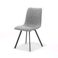 Boxer stoel grijs - Oasis - zwart frame