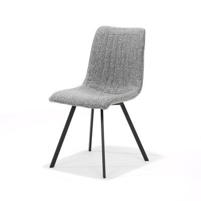 Boxer stoel grijs - Oasis - zwart frame