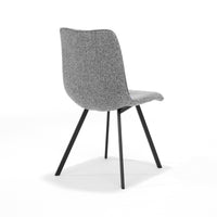 Boxer stoel grijs - Oasis - zwart frame