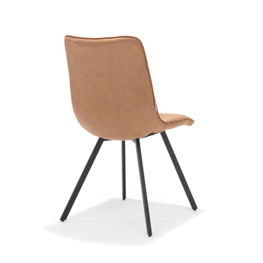 Eetkamerstoel Boxer - Stof Cognac
