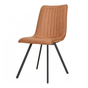 Eetkamerstoel Boxer - Stof Cognac