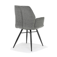 RV Design Eetkamerstoel Clark - Vast - Stof Staalgrijs
