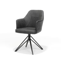 RV Design Eetkamerstoel Calvin - Draaibaar - Stof Antraciet