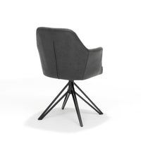 RV Design Eetkamerstoel Calvin - Draaibaar - Stof Antraciet - Mooier Thuis
