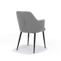 RV Design Eetkamerstoel Calvin - Vast - Bouclé Staalgrijs