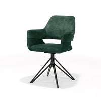 RV Design Eetkamerstoel Katy - Draaibaar - Velvet Donkergroen
