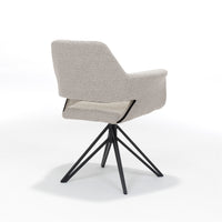 RV Design Eetkamerstoel Katy - Draaibaar - Bouclé Naturel