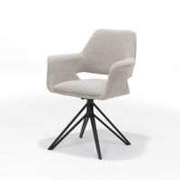 RV Design Eetkamerstoel Katy - Draaibaar - Bouclé Naturel - Mooier Thuis