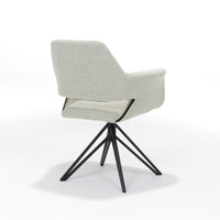 RV Design Eetkamerstoel Katy - Draaibaar - Bouclé Ivoor