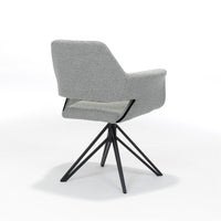 RV Design Eetkamerstoel Katy - Draaibaar - Bouclé Grijs