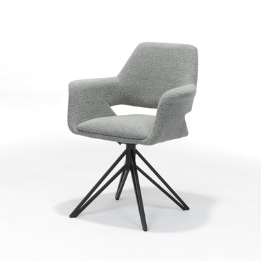 Esszimmerstuhl Katy - Drehbar - Bouclé Grau