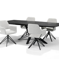 RV Design Eetkamerstoel Katy - Draaibaar - Bouclé Champagne
