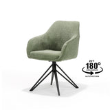 Eetkamerstoel Blues - Draaibaar - Ribstof Groen - Mooier Thuis