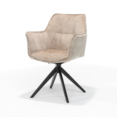 Esszimmerstuhl Magnus - Drehbar - Samt Beige