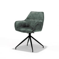 RV Design Eetkamerstoel Romeo - Draaibaar - Velvet Donkergroen