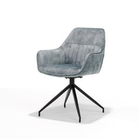 RV Design Eetkamerstoel Romeo - Draaibaar - Velvet Lichtblauw