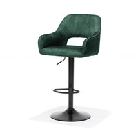 Barkruk Katy - Velvet Hunter groen - Mooier Thuis