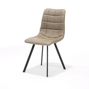Eetkamerstoel Cora - Kunstleer Beige