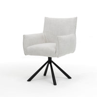 RV Design Eetkamerstoel Focus - Draaibaar - Stof Beige - Mooier Thuis