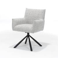 RV Design Eetkamerstoel Focus - Draaibaar - Stof Bruin - Mooier Thuis