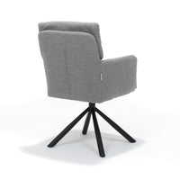 RV Design Eetkamerstoel Fresco - Draaibaar - Bouclé Grijs