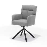 RV Design Eetkamerstoel Fresco - Draaibaar - Bouclé Grijs - Mooier Thuis