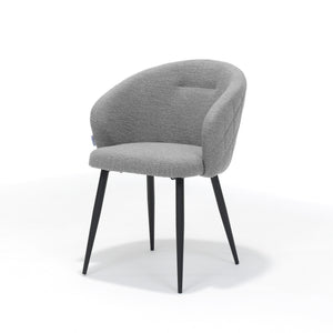 Eetkamerstoel Kelly - Bouclé Grijs