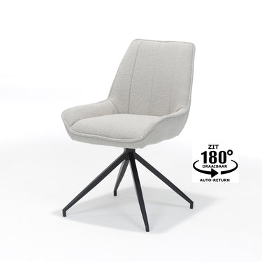 Esszimmerstuhl Montana - Drehfunktion - Bouclé Taupe