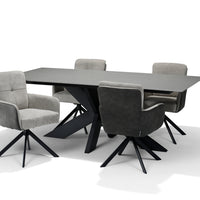 RV Design Eetkamerstoel Fred - Draaibaar - Stof Ecru