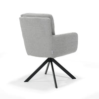 RV Design Eetkamerstoel Fred - Draaibaar - Stof Grijs