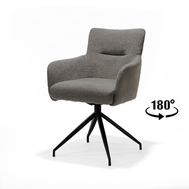 Eetkamerstoel Joey - Draaibaar - Retro Bliss Antraciet