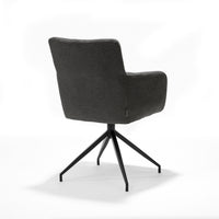 RV Design Eetkamerstoel Joey - Draaibaar - Aragon Antraciet - Mooier Thuis
