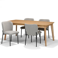 RV Design Eetkamerstoel Ventura - Bouclé Naturel - Mooier Thuis