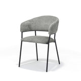Eetkamerstoel Liam - Stof Grijs - 59 cm breed - Mooier Thuis