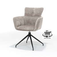 Evan armstoel wit - Perfecte Harmonie - zwart frame
