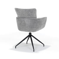 RV Design Eetkamerstoel Evan - Draaibaar - Stof Grijs