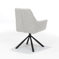 RV Design Eetkamerstoel Boston - Draaibaar - Stof Naturel