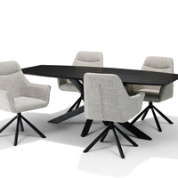RV Design Eetkamerstoel Boston - Draaibaar - Stof Bruin