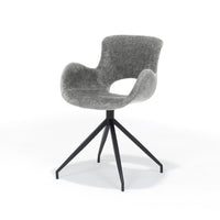 RV Design Eetkamerstoel Paul - Draaibaar - Stof Grijs - Mooier Thuis