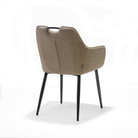 RV Design Eetkamerstoel Adele - Stof Taupe met Armleuning