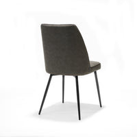 Paula stoel antraciet - Soft - zwart frame