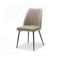 Paula stoel zand - Soft - zwart frame