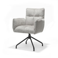 Nova armstoel wit - Cremona 04 - zwart frame