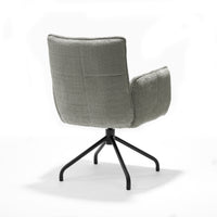 RV Design Eetkamerstoel Nova - Draaibaar - Stof Grijs - Mooier Thuis