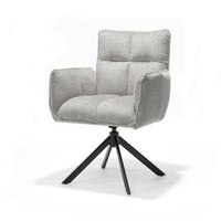 Nova armstoel wit - Cremona 04 - zwart frame
