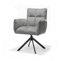 RV Design Eetkamerstoel Nova - Draaibaar - Stof Lichtgrijs