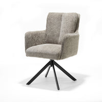 RV Design Eetkamerstoel Alex - Draaibaar - Stof Ecru